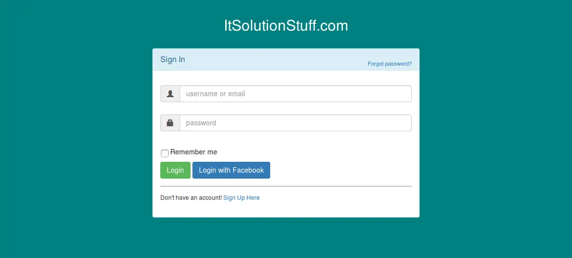 PHP Script - Login with Facebook using facebook-php-sdk and MySQL example w...