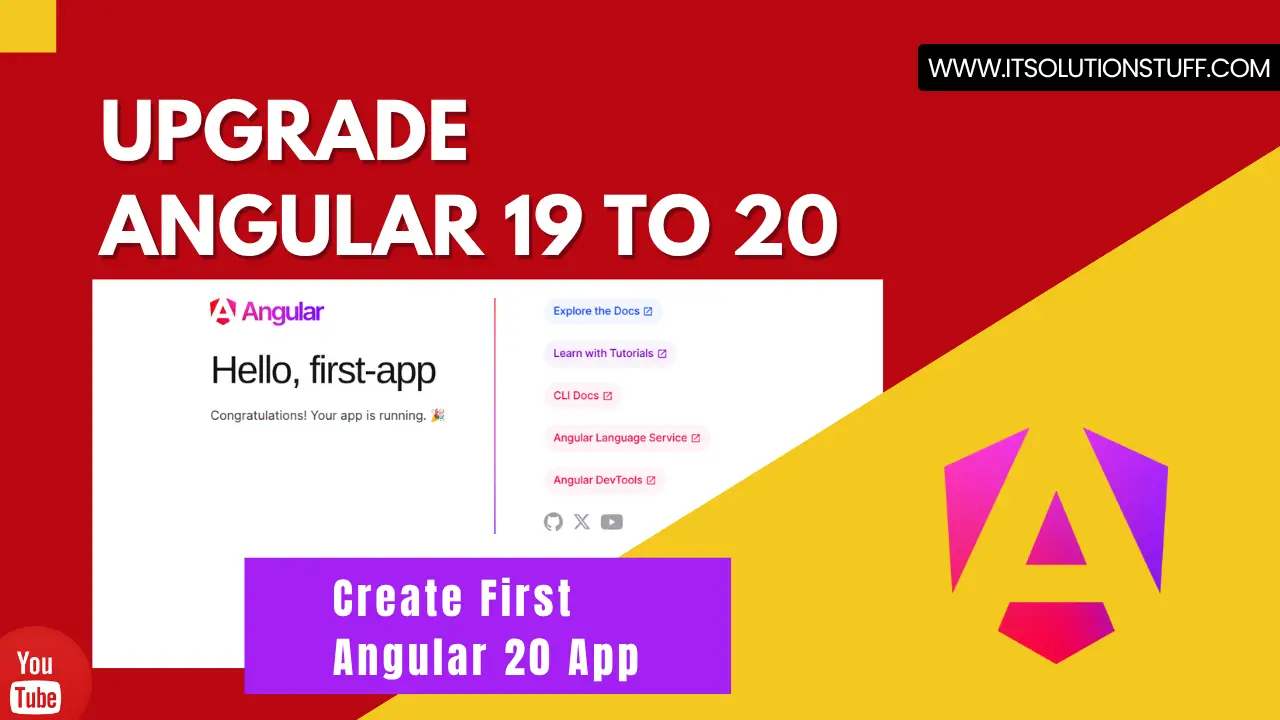 Upgrade Angular 19 to 20 | Create Your First Angular 20 App!