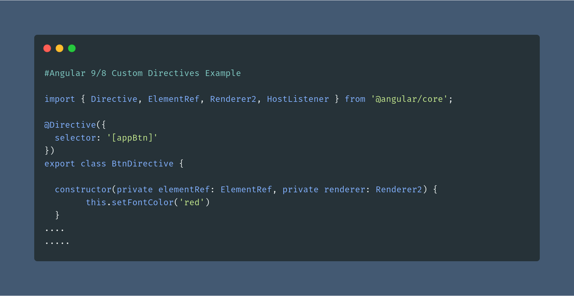 Angular 9/8 Custom Directives Example