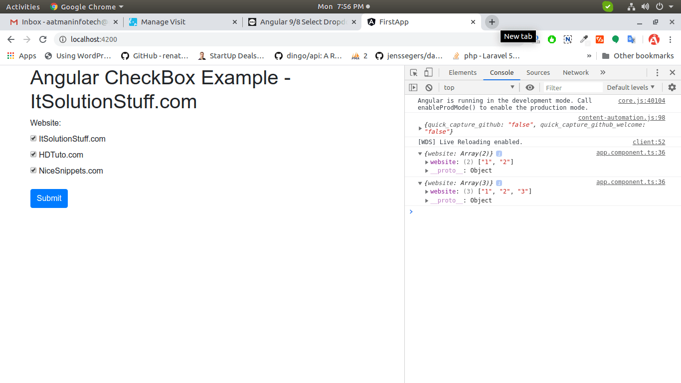 Angular Checkbox Example   Angular 20/20 Checkbox Tutorial ...