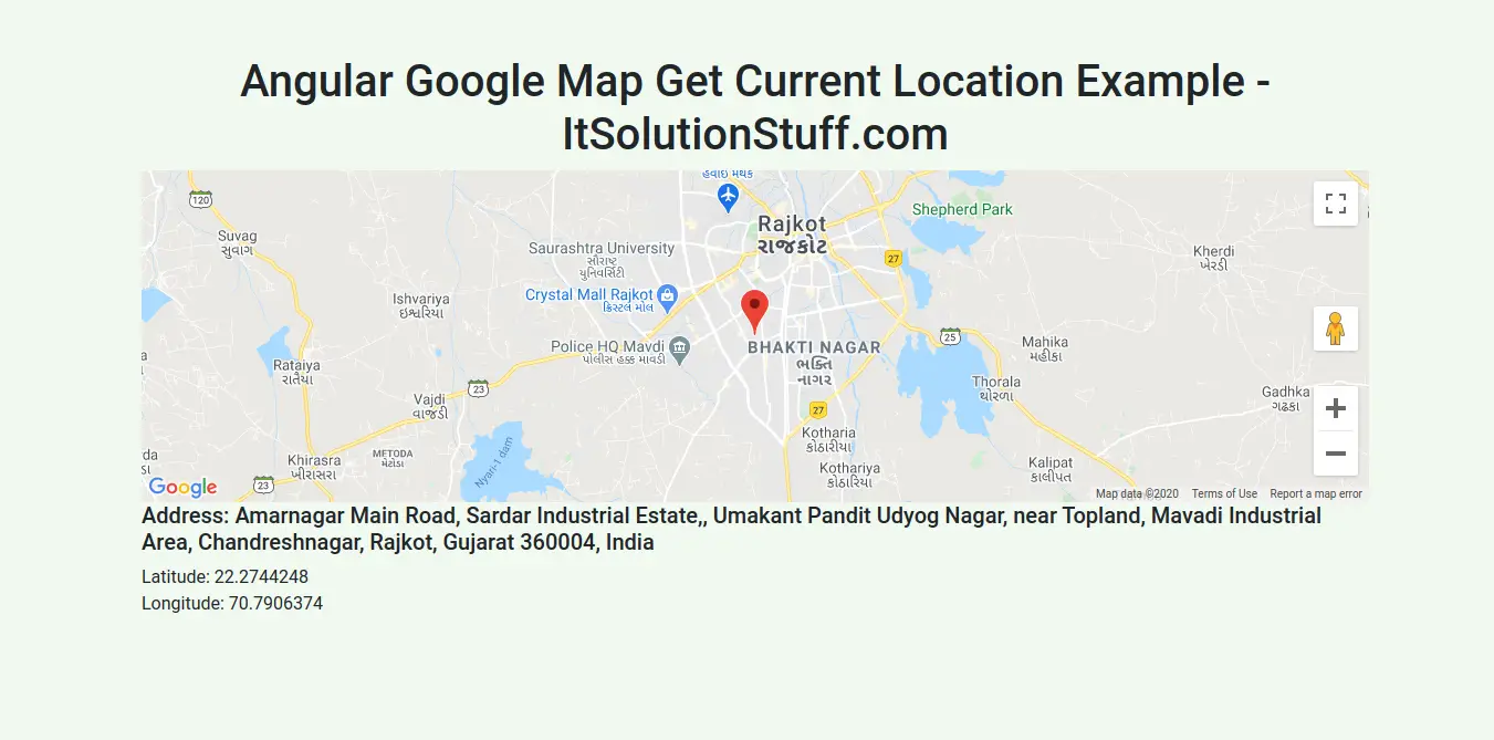 Angular Google Maps Get Current Location ItSolutionstuff