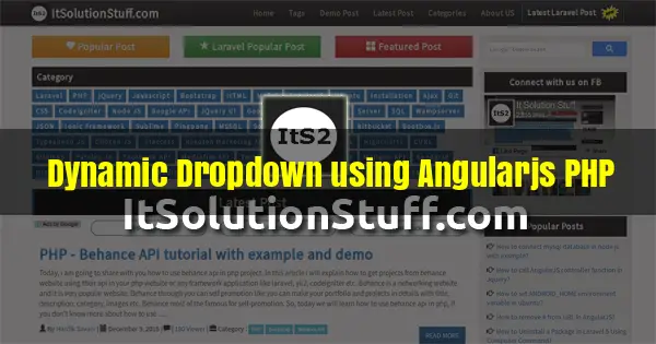 PHP AngularJS Populate Dynamic Dropdown Example