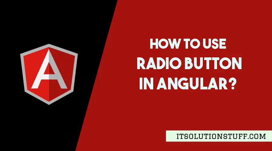 Angular 9/8 Radio Button Example 