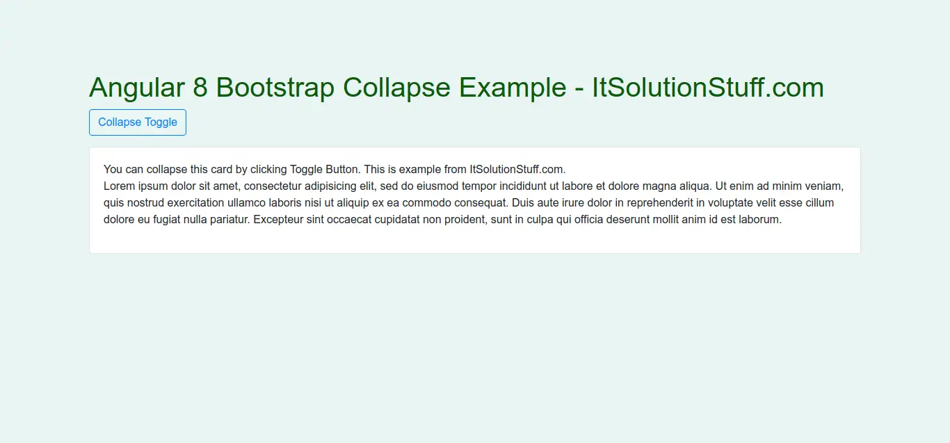 Angular Bootstrap Collapse Example 