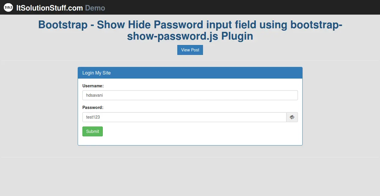 Password input. Инпут пароль. Show Hide password. Bootstrap input. Show inputs