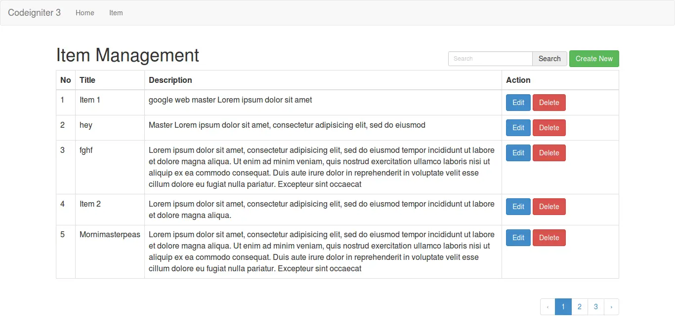 Codeigniter 3 and AngularJS CRUD with Search and Pagination Example.