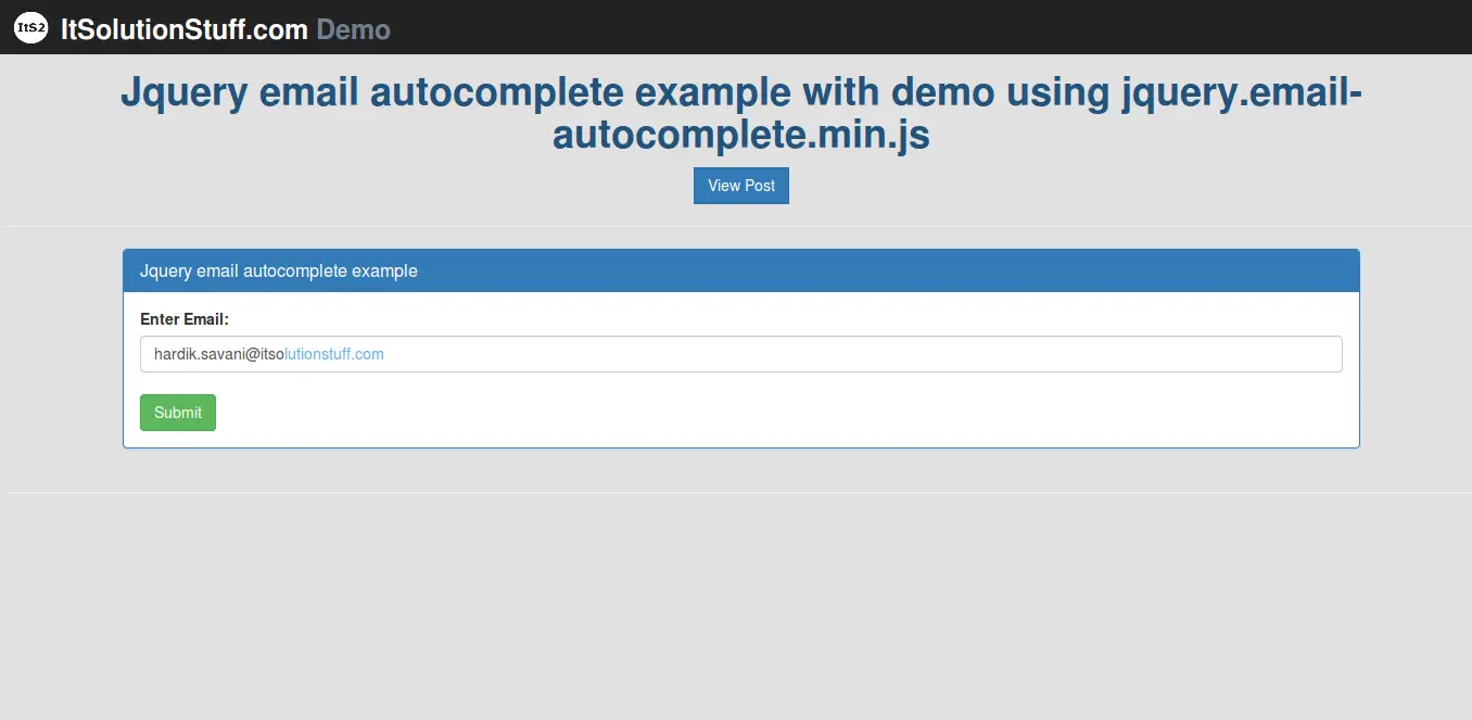 JQuery Email Autocomplete using Email-autocomplete JS