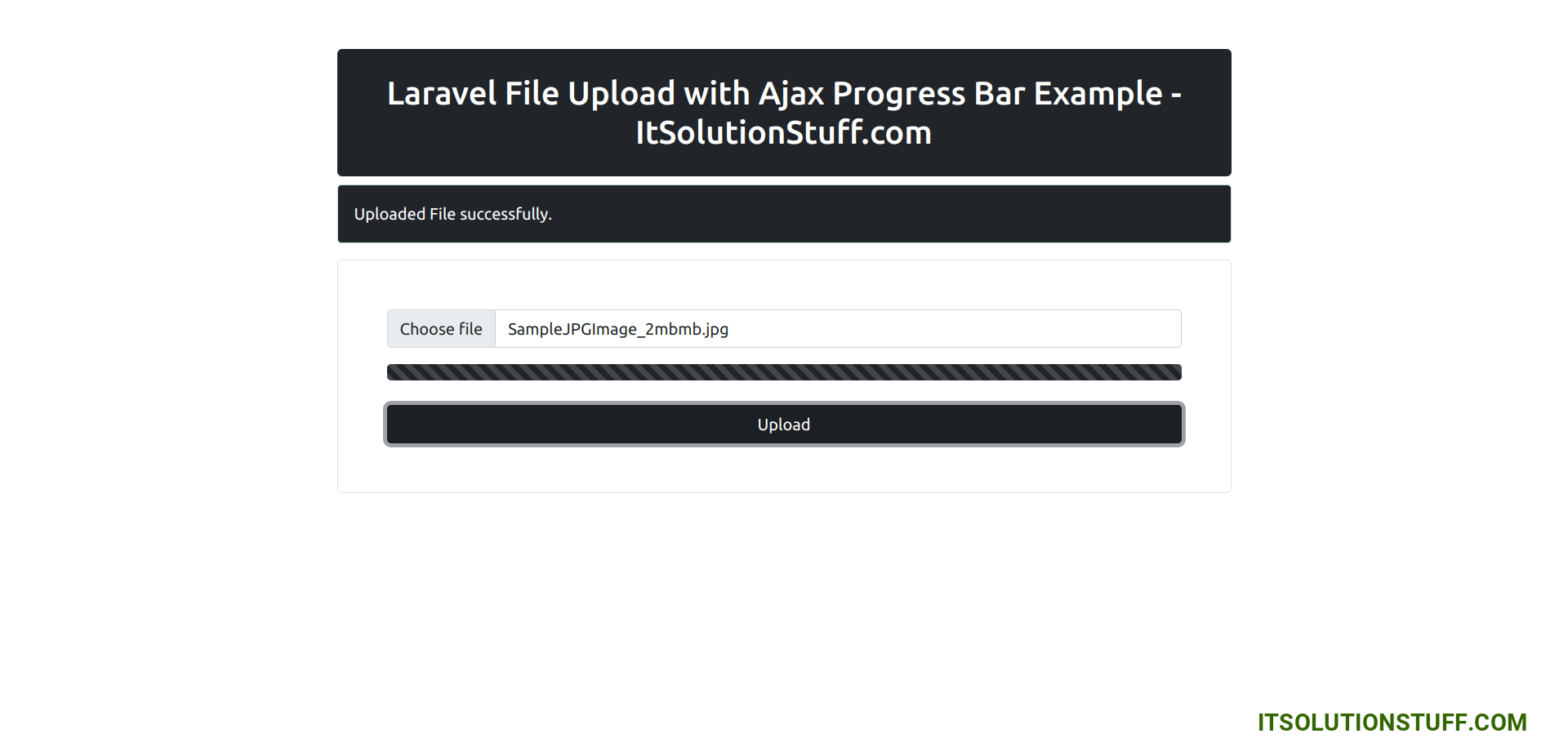 Laravel Ajax Image Upload with Validation Example