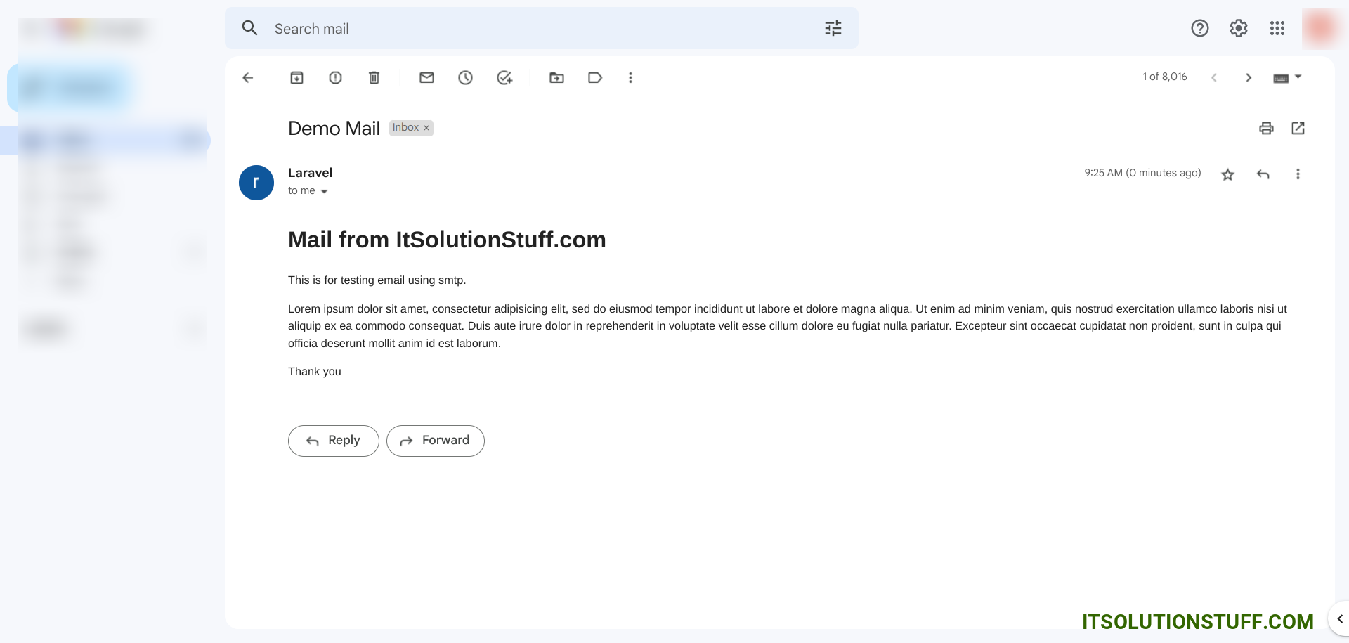 laravel 11 send email google output