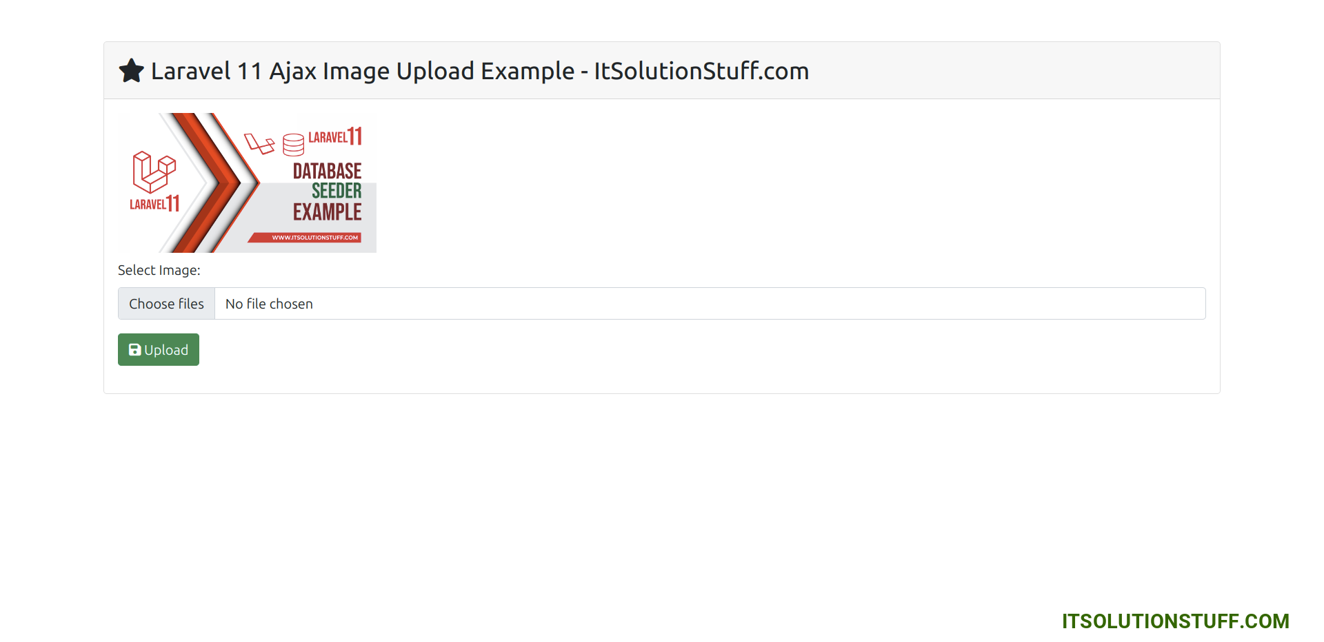 laravel 11 ajax image upload output