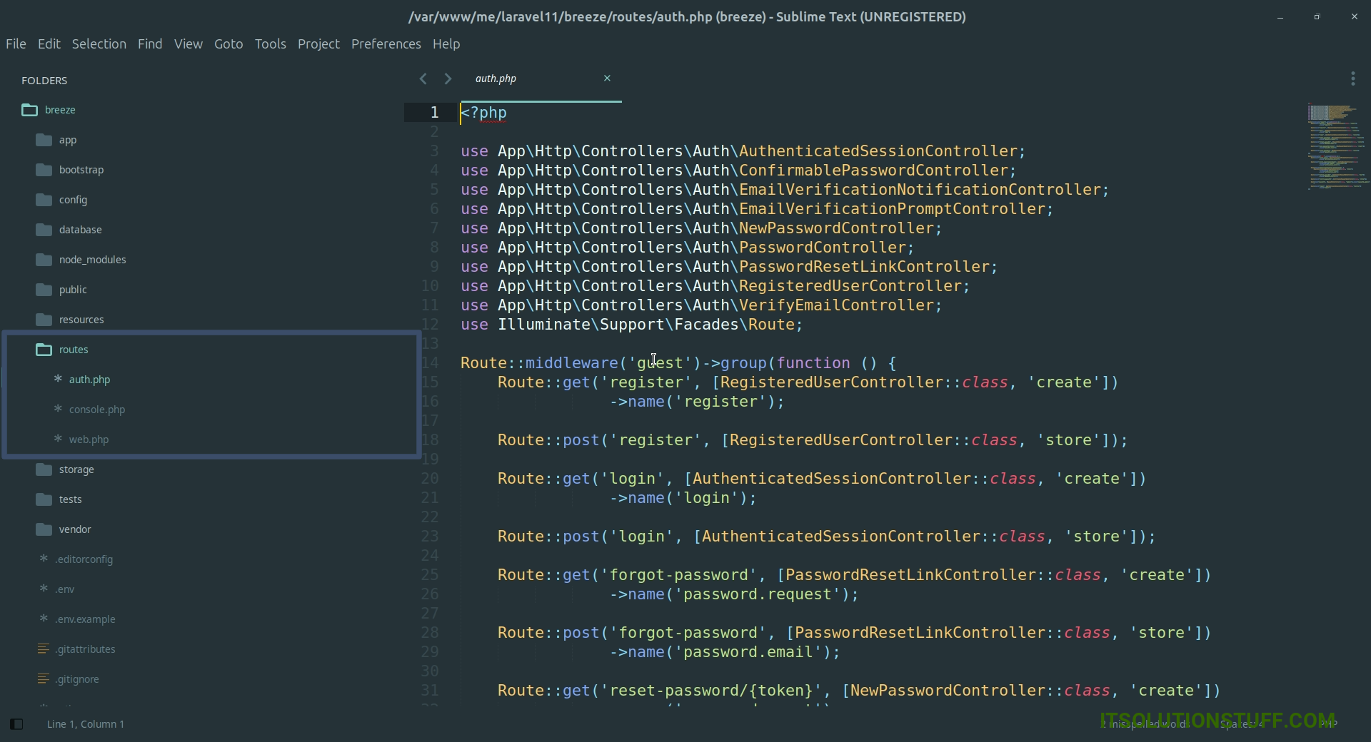 laravel 11 auth breeze 4