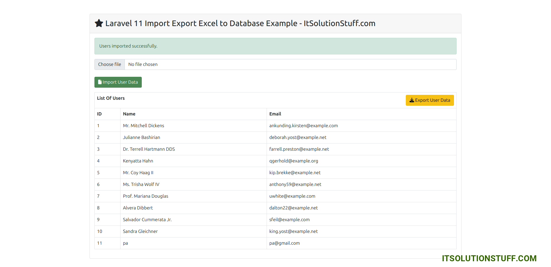 laravel 11 import csv file