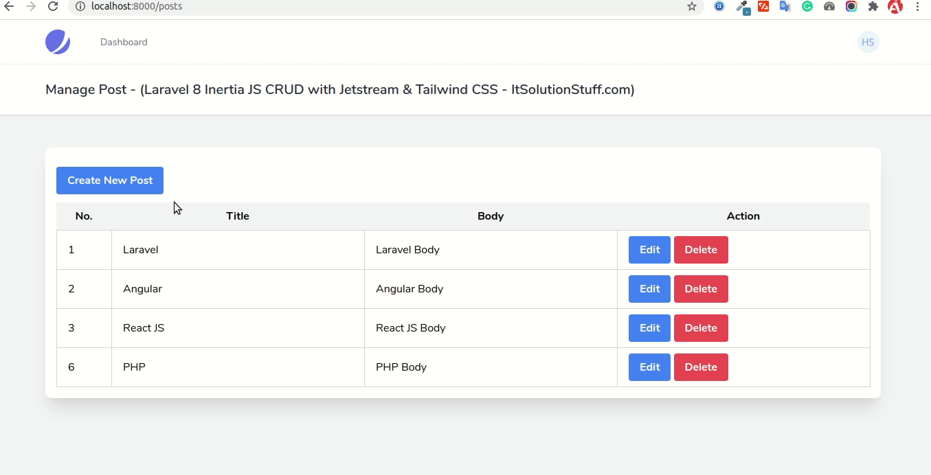 Master/fixed layout in Laravel. 