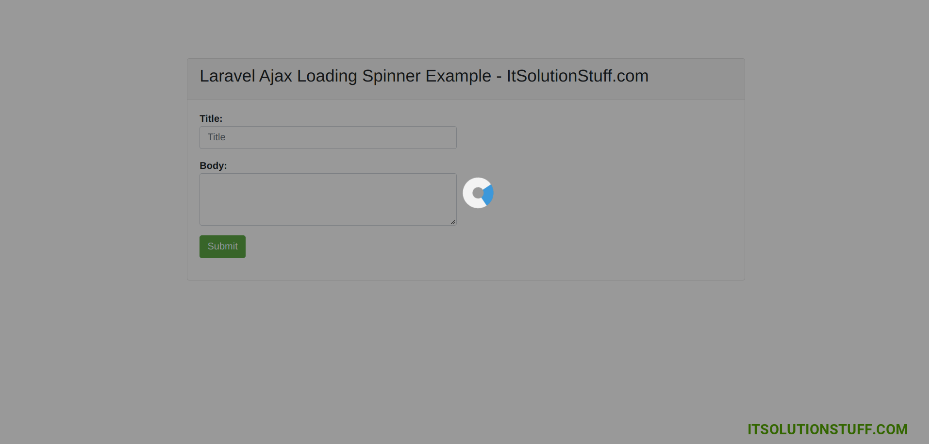 Laravel JQuery Ajax Loading Spinner Example 