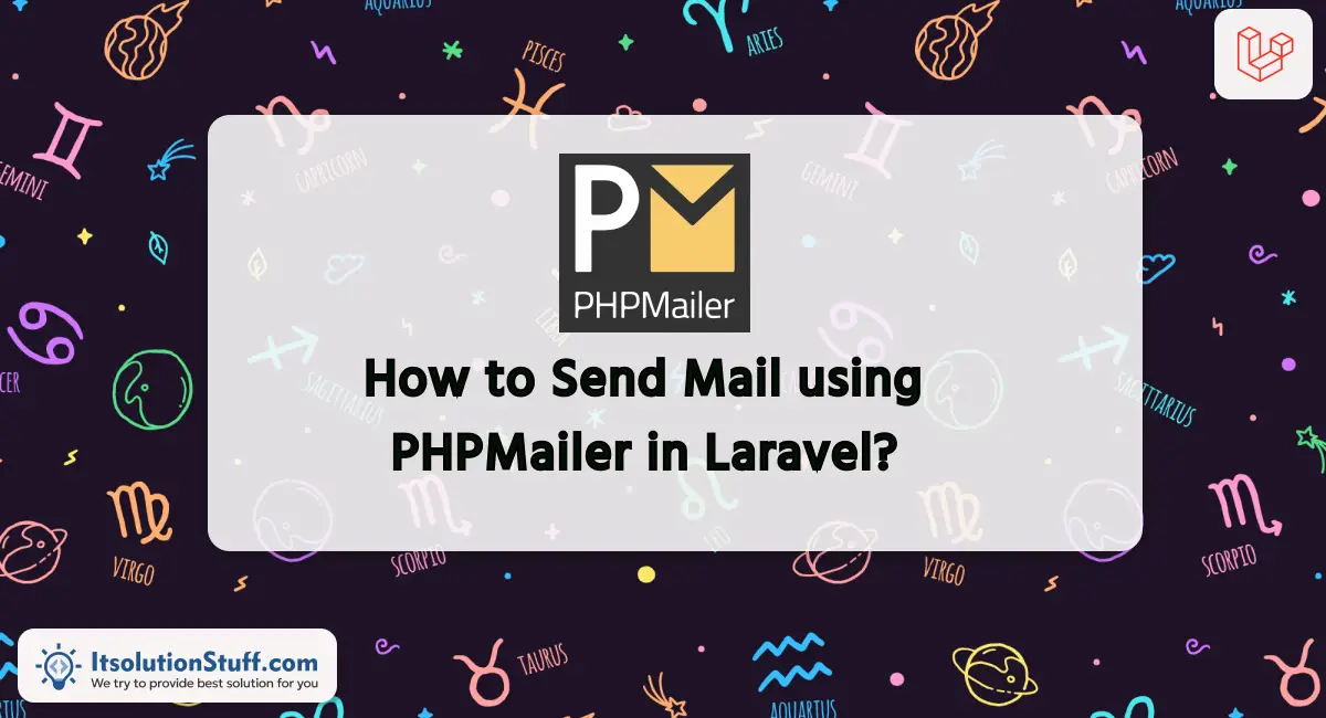 send mail using phpmailer in laravel