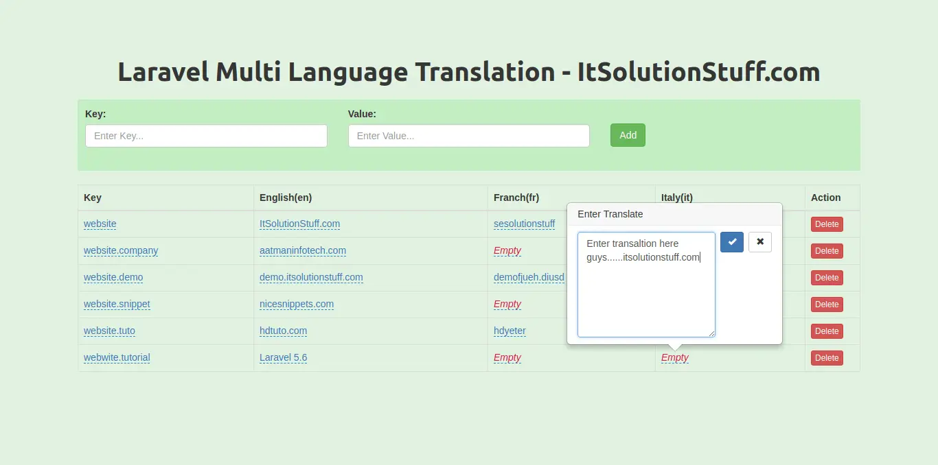 Laravel Multi Language Translation using lang() Helper Tutorial