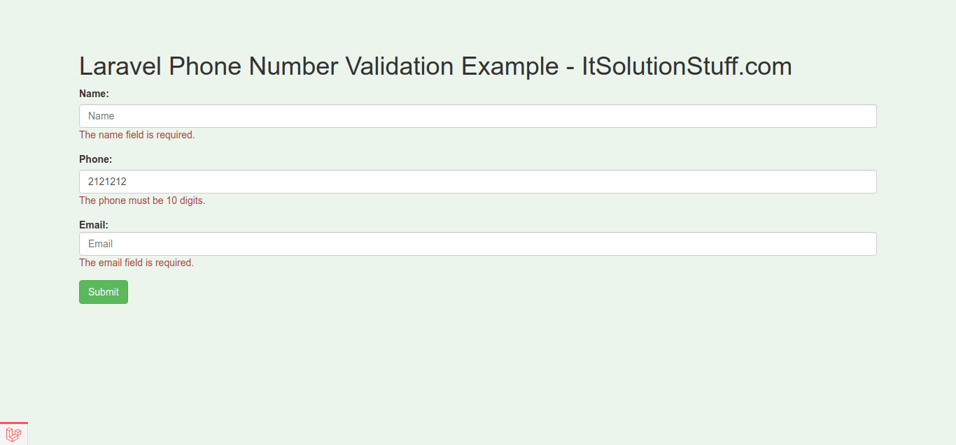 phone number validator