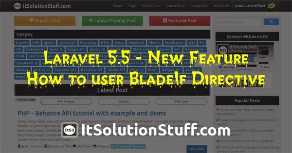 Laravel 5.5 New Feature - BladeIf Directive Example