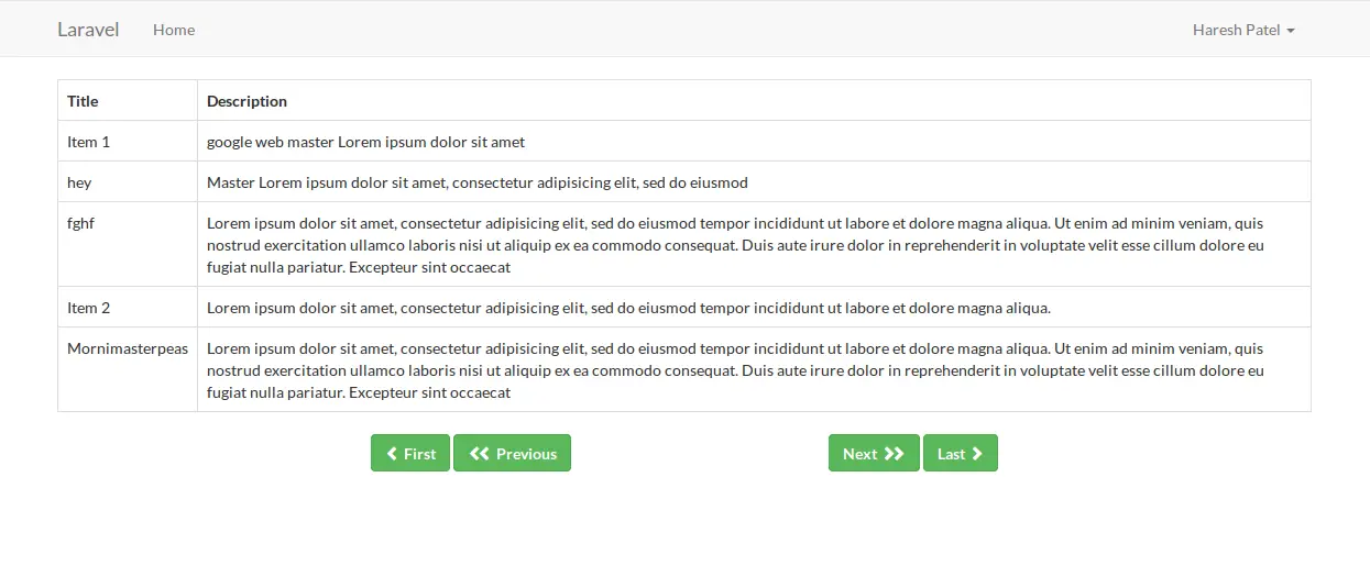 Laravel Custom Pagination View Example