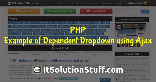 PHP Ajax Dependent Dropdown List Example