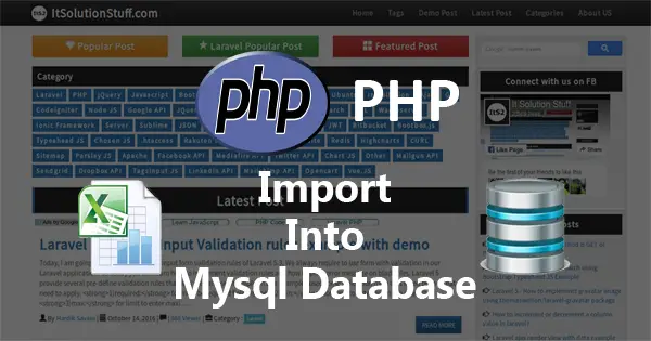 PHP Import Excel File into MySQL Database Tutorial