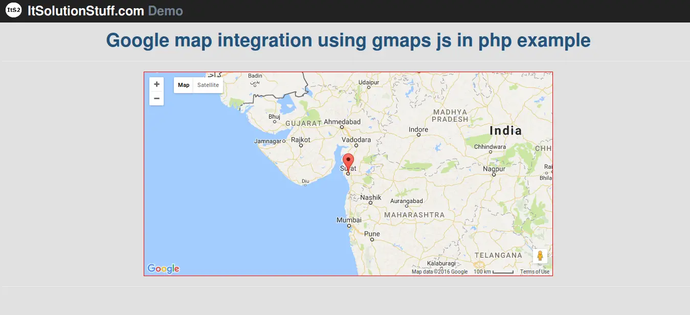 How to Integrate Google Map using Gmaps JS?