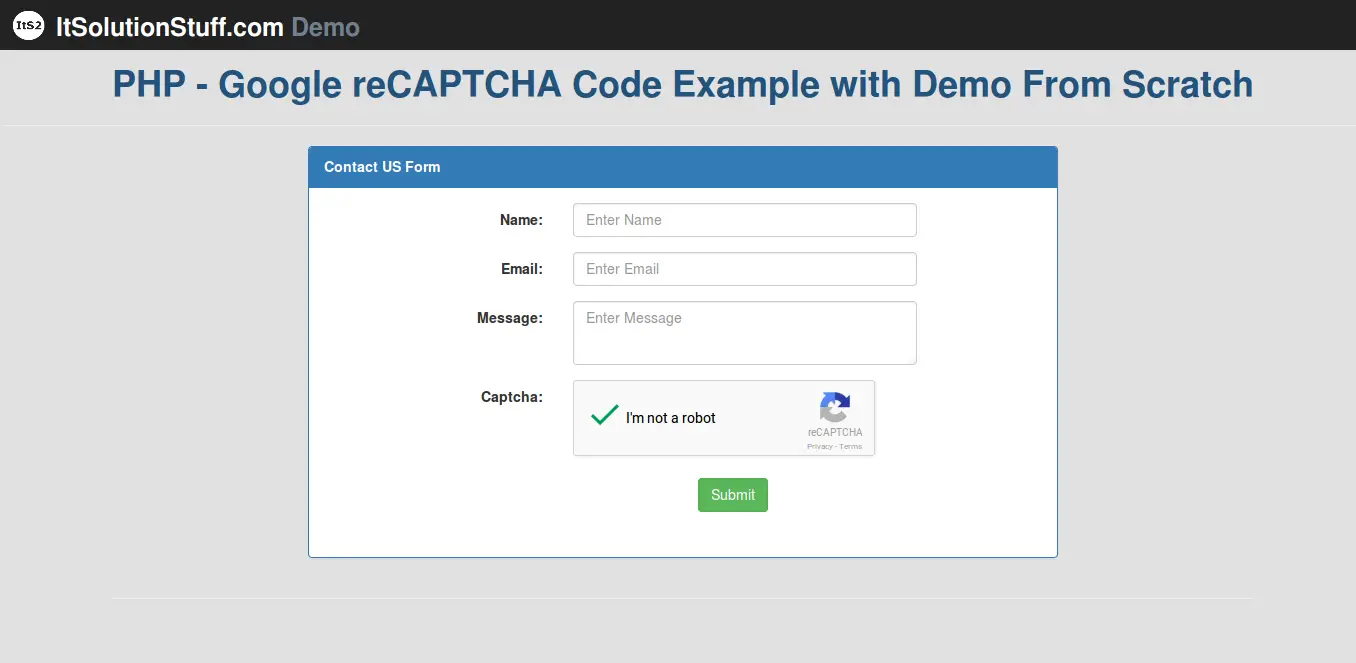 How to Integrate Google Recaptcha with PHP Form?