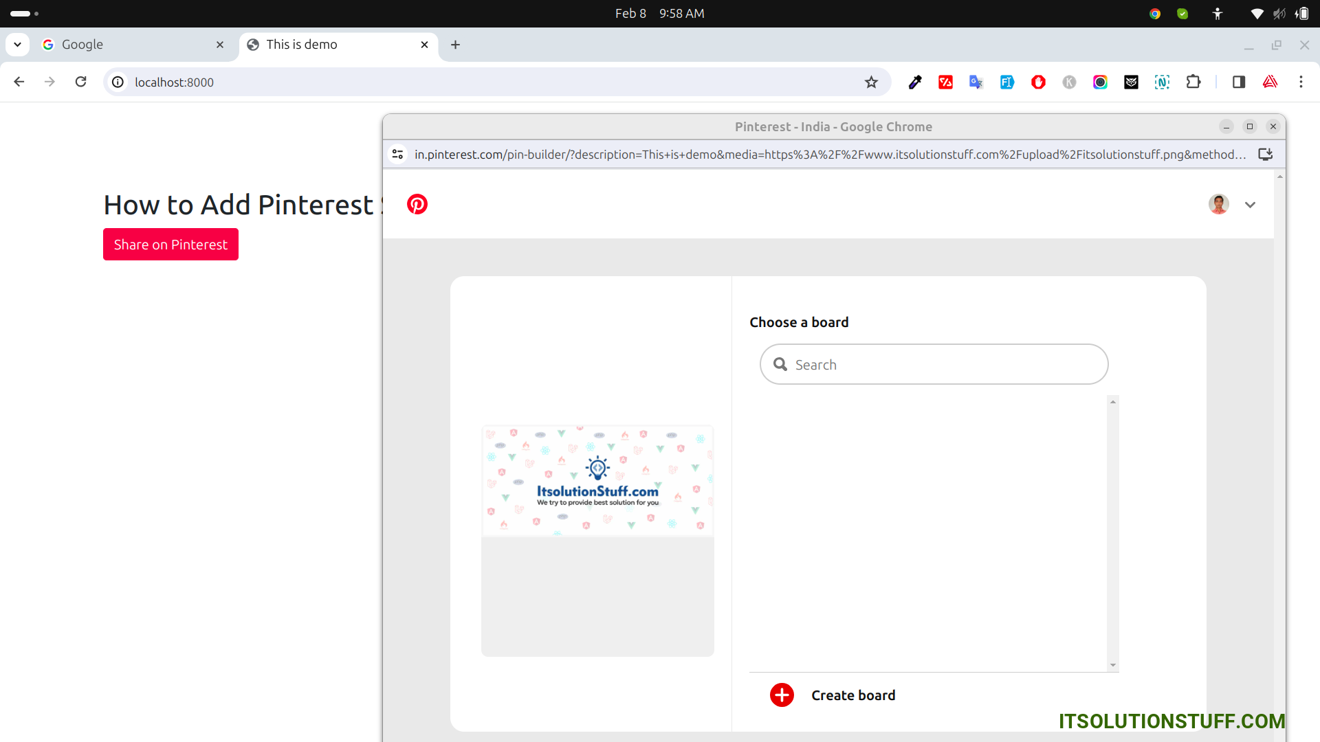 How to Add Pinterest Share Button in PHP Website?