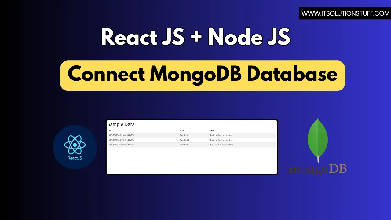 React Node.js MongoDB Database Connection Tutorial Image