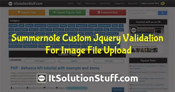 How to Add Custom Validation for Image File Upload in Summernote?